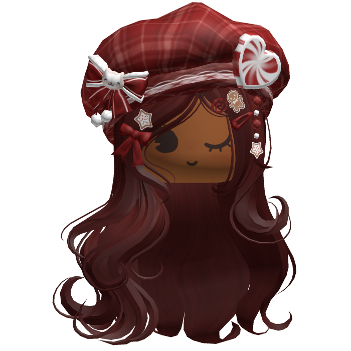 ♡ Christmas Swirls w/ Beret (Red)