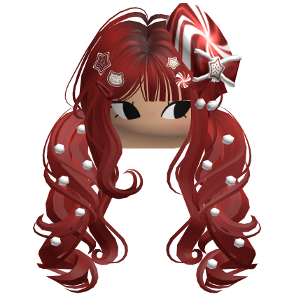 ♡ Christmas Peppermint Pigtails (Red)