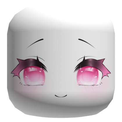 Cute Happy Smile Anime Face - White Roblox item
