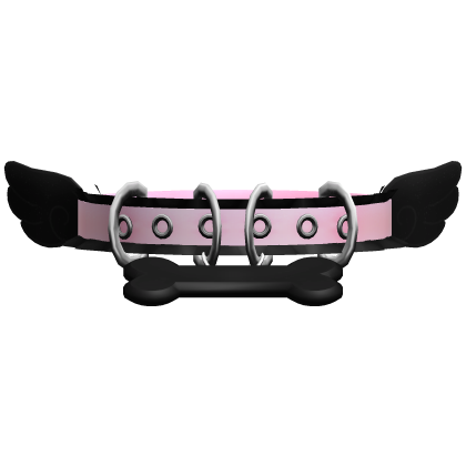 Kawaii Angel Puppy Cute Collar Pink + Black 𖹭 .ᐟ