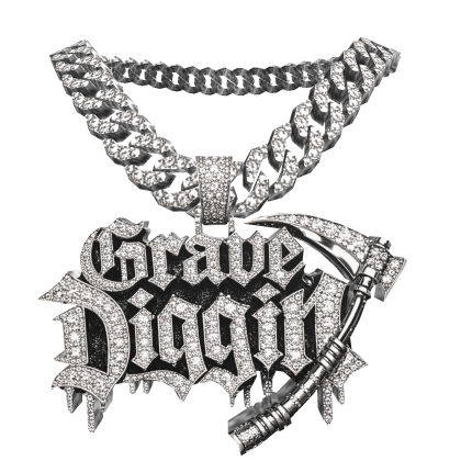 4.0 boy grave diggin reaper chain iced out w cuban thumbnail