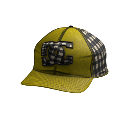 Yellow Plaid Baseball Cap Roblox item