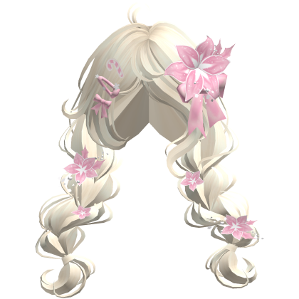 ♡ Christmas Preppy Flower Braids (Pink Beige)