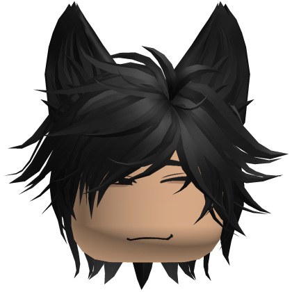 Neko Cat Boy Anime Gamer Spikey Hair (Black)