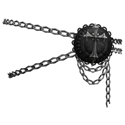 gothic ruffle eyepatch w cross - black thumbnail