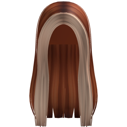 Straight Long Hime Hair (Ginger & Blonde) Roblox item