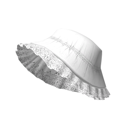 white gothic ruffled ✃ lace bonnet Roblox item