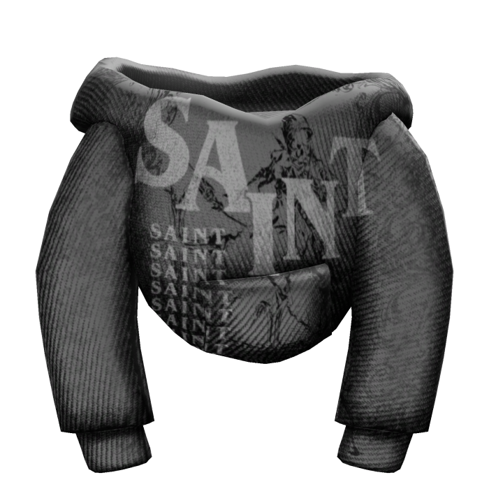 Grey Designer saint Male hoodie