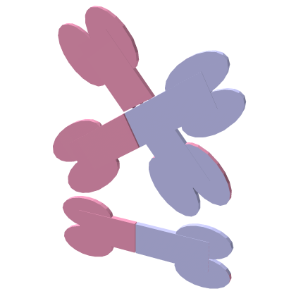 Zombie and Bones Purple and Pink Clip