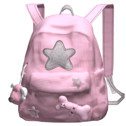 Light Pink Star Y2K Streetwear Backpack
