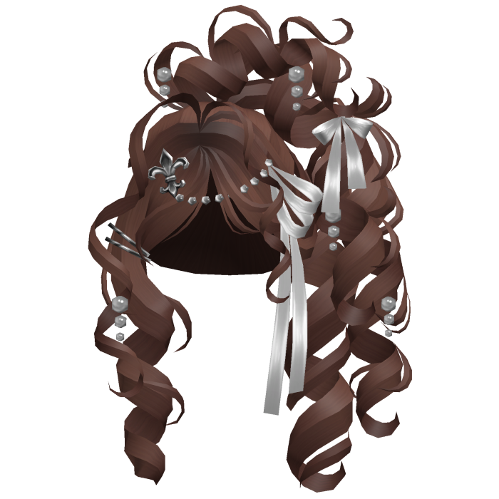 🎀Gothic Coquette Doll Spiral Curls Bows Chocolate