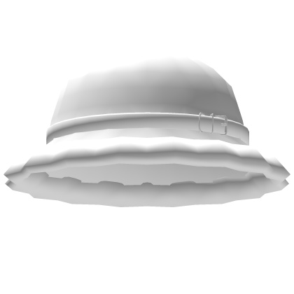 white ruffled bucket hat Roblox item