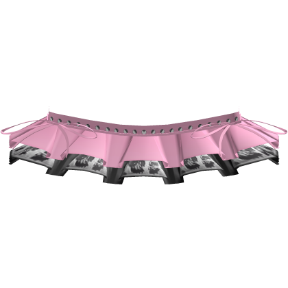 alt studded pink leopard skirt w ribbons