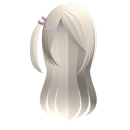 ꒰: cutesy long hair with side pony in blonde | Roblox Item