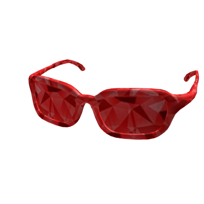 Red Sparkle Glossy Designer Sunglasses