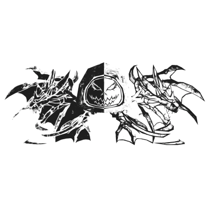Cartoony black&white Hood Star Dragon Wings Combo