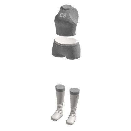 Grey Tank Top Mini Sweat Shorts Long Socks Outfit thumbnail
