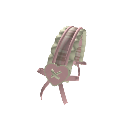 neapolitan ruffle headband with bows and heart Roblox item