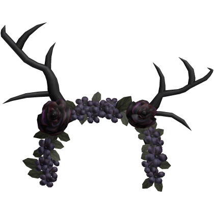Black Flower Deer Antlers