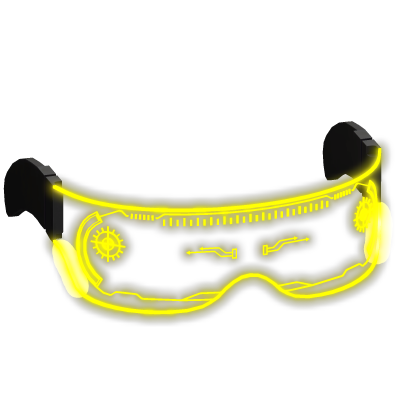 🤖 [EMISSIVE] Yellow Cyberpunk Tech Glasses Roblox item