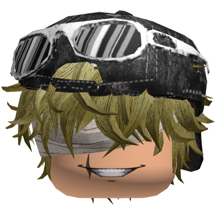 Messy Emo Blonde Hair W/ Y2K Cap & Smile Roblox item