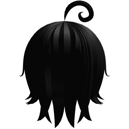 short moe emo hair with ahoge ‹ black 𝟹 Roblox item