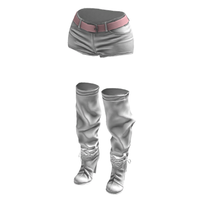 Shorts Gothic Boots (White Pink)