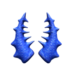 Blue Spiked Horns