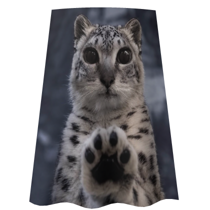 Snow leopard mei mei cape