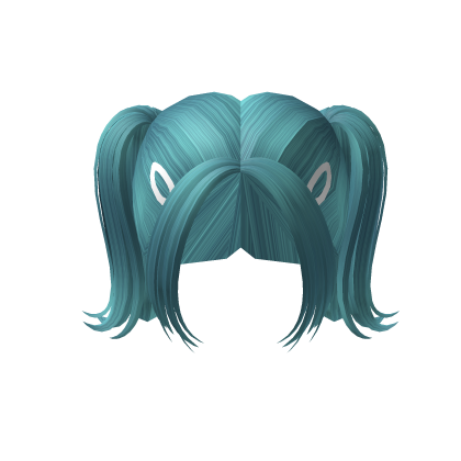 Blue Cheap Cute Preppy Double Ponytail Hair Roblox item