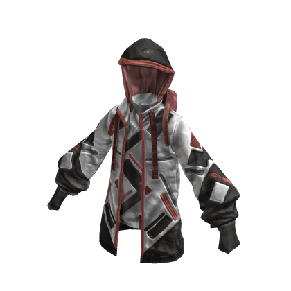 Sci-fi Hoodie | White & Rosa | Futuristic thumbnail