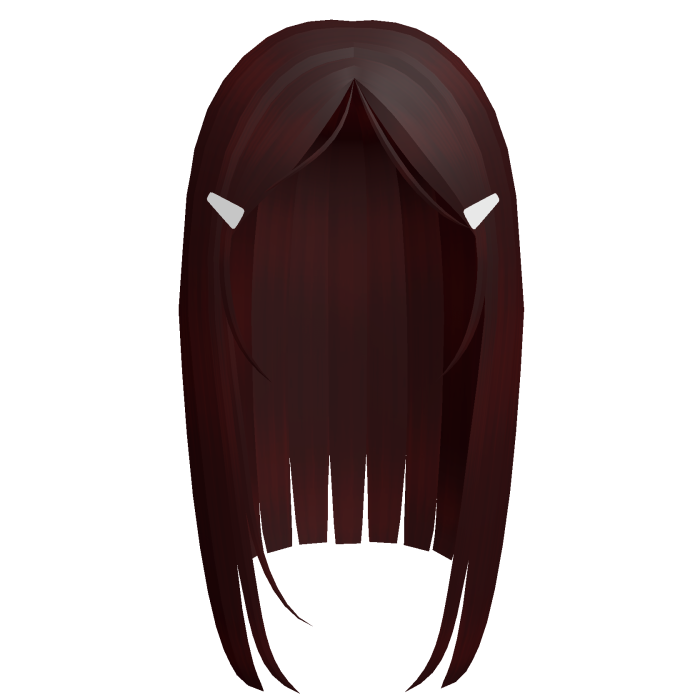 Cute Y2K Red Straight Hair Clips ❀