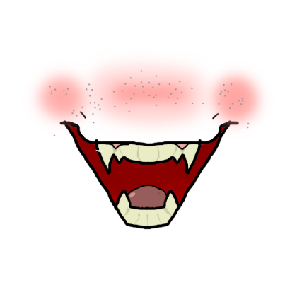 Laughing vampire/werewolf (Blush+Freckles) Roblox decal