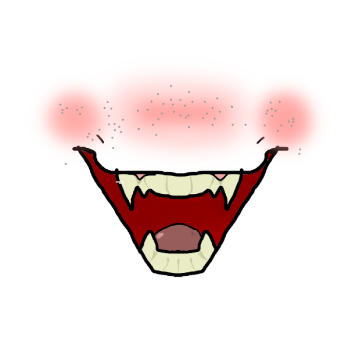 Laughing vampire/werewolf (Blush+Freckles) Roblox decal