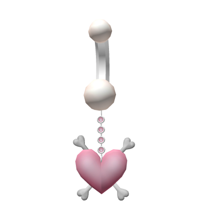 Bone & Heart Belly Ring thumbnail