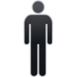 Bathroom sign guy fans