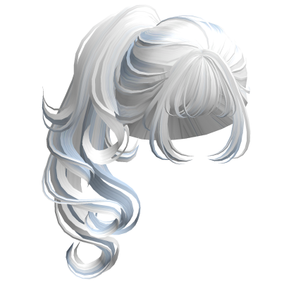 Messy Apple Girl Ponytail White&Blue