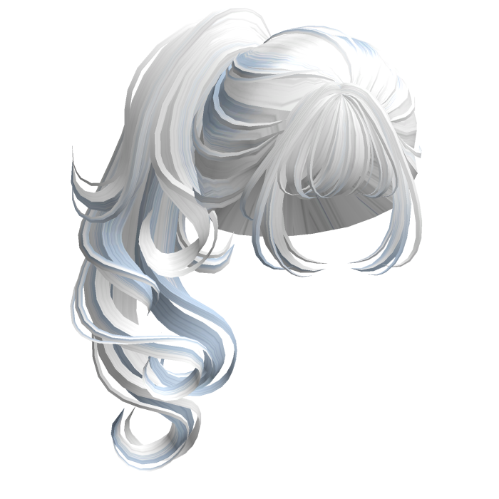 Messy Apple Girl Ponytail White&Blue