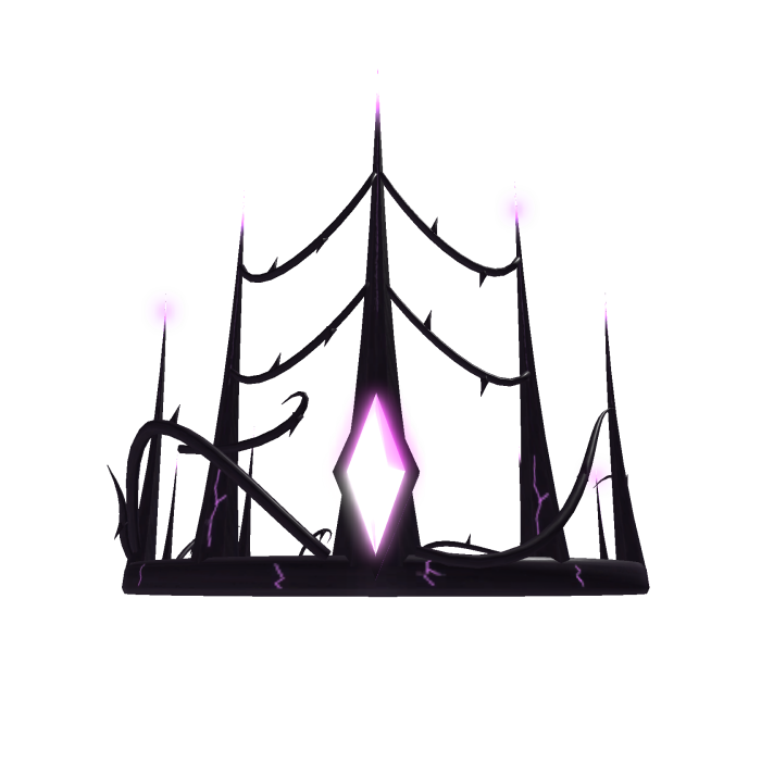 【🔥Emissive🔥】Void Black Dark Purple Crystal Crown