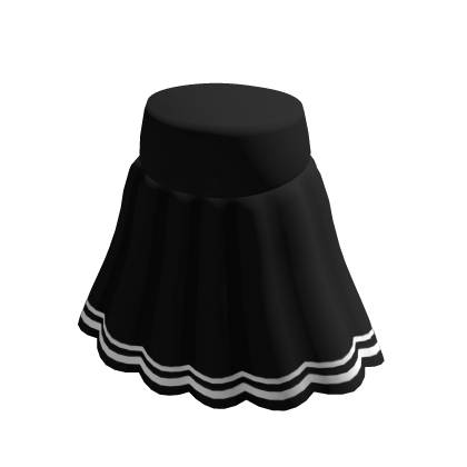 Kawaii Pleated Black Skirt with Stripes