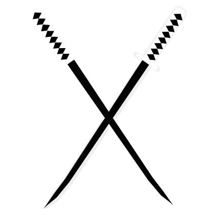 Dual Neon White Katana thumbnail