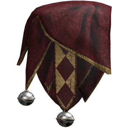 RIGHT Burgundy Jester Shoulder Scarf