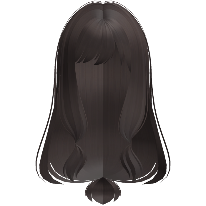 wispy thin silky long tied moe hair brown