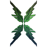 Futuristic Green Butterfly Wings