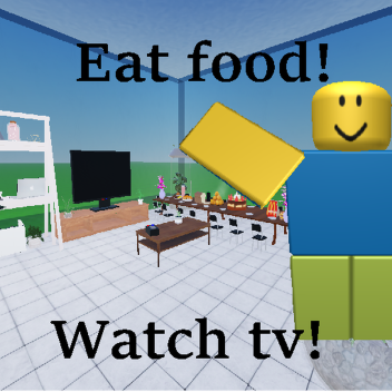 eat and watch tv in planted room
