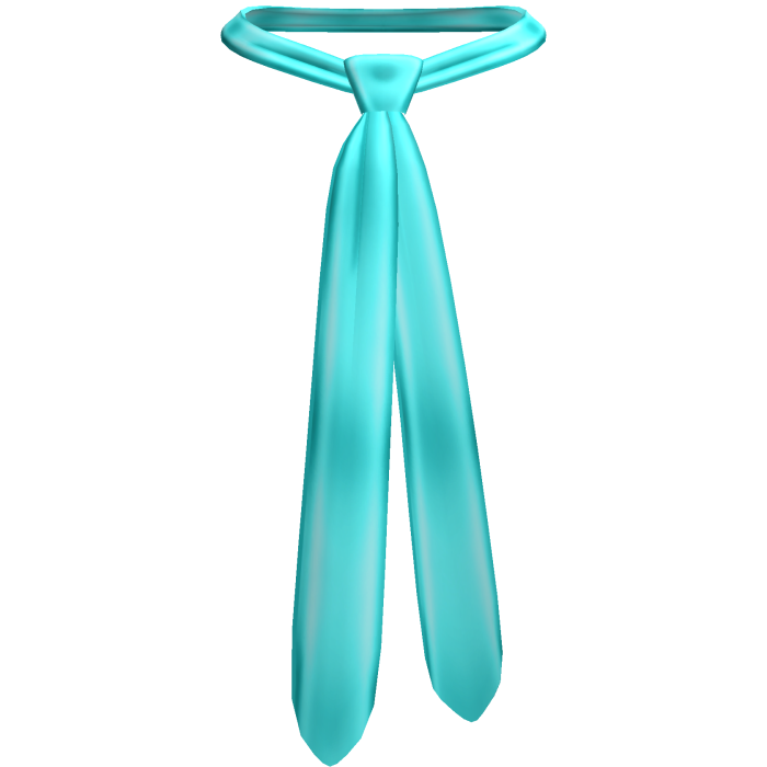 Turquoise Preppy Kawaii Skinny Tie Necklace
