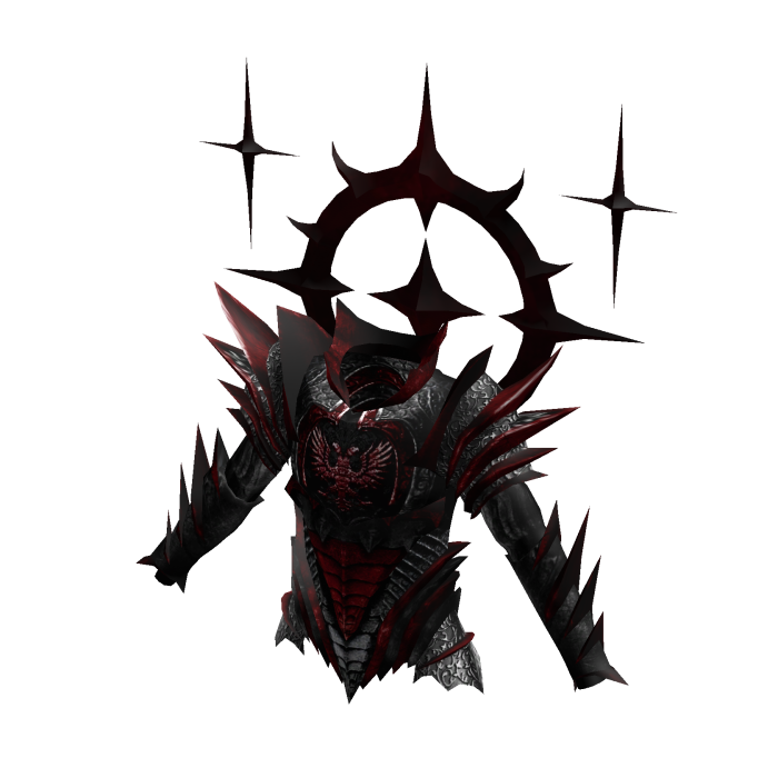Medieval Knight Cross Aura Armor Top Black Red