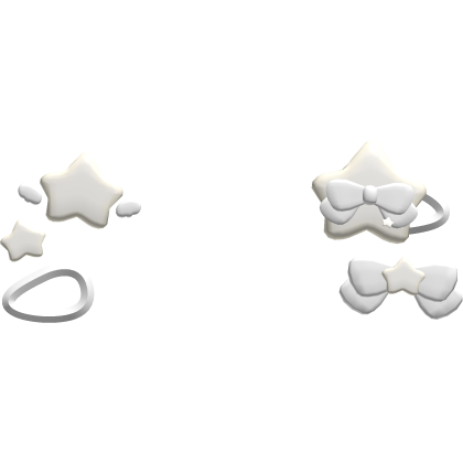 Cute Dreamy Starry Night Wish White Clips