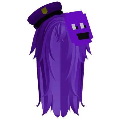 Purple Guy Stylized Messy Cut / Cap + Mask - FNAF Roblox item render