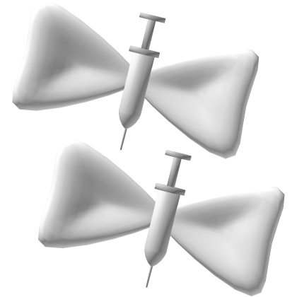 creepycute white nurse bow Roblox item